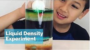 Liquid Density Experiment - kids science experiment - Simple Science For Kids