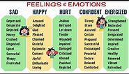 Feelings and Emotions Words: List of Useful Words to Describe Feelings & Emotions in English!
