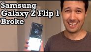 Samsung Galaxy Z Flip 1 Broke Screen Blank Dead Damage Blank Pixel No Touch Shatter