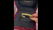 #Cartier Love Bracelet 18K Yellow Gold Cuff Style Size 19 (1076003)