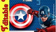 Free Editable Template Captain America Invitation 01 2024
