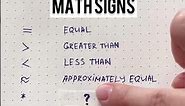 Math signs