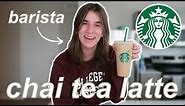 How To Make A Starbucks Chai Tea Latte At Home // by a barista