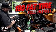 ⚡How To Install Harley Fat Tire Kit Native 180 Pitbull⚡