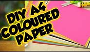 How to make A4 colour paper at home/Homemade colour paper📄/A4 coloured paper at home/paper making