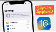 IOS 16 How To Sign-In & Use Apple iD On iPhone iPad iPod - Sign-In iCloud On iPhone iPad iPod