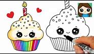 How to Draw a Birthday Cupcake Easy