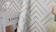 Heroad Brand Peel and Stick Wallpaper 393"x17.3" Geometric Wallpaper Gold and White Contact Paper Self Adhesive Removable Wallpaper for Cabinets Walls Countertop Waterproof Thicken Vinyl