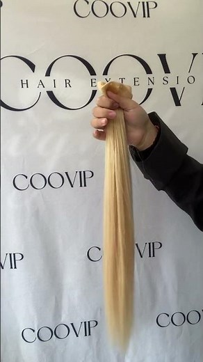 COOVIP Double Drawn Butterfly Weft Extensions Champagne Blonde