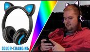 Bluetooth Color-Changing Cat Ear Headphones by Soundlogic