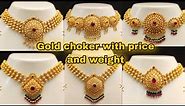 gold choker necklace with price/gold choker designs with weight/gold choker design
