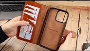 Bouletta's Magnetic Detachable Leather Wallet Case for iPhone 15 Series