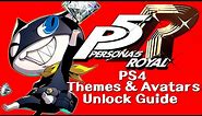 Persona 5 Royal | How to Unlock PS4 Themes & Avatars Guide