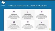 How to Build a Services or features section with WPBakery Page Builder