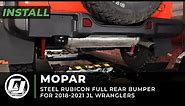 2018-2021 Jeep JL Install | Mopar Rubicon Steel Rear Bumper