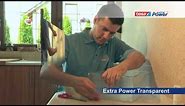 Pęknięte szkło? Uszkodzone przezroczyste tworzywo? Pomoże taśma tesa® Extra Power Transparent!