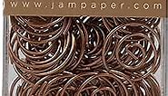 JAM PAPER Circular Paper Clips - Round Paperclips - Rose Gold - 50/Pack
