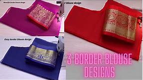 3 Beautiful Border Blouse Back Neck Design Cutting and Stitching Back Side Design