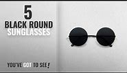 Top 10 Black Round Sunglasses [2018]: Hupshy 400 Uv Protected Round Unisex Sunglasses