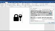 How to type closed lock with key symbol in Word