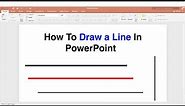 How to Draw a Line in PowerPoint (PPT)