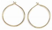 Gold Hoop Earrings, Comes as Pair, 14K Gold Filled, 30mm, 16 gauge, Latch Back, Hypoallergenic, Gold Earrings for Women, Gold Hoops (30mm, 14K Gold Filled)