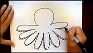 How to Draw a Octopus Cartoon Beginners Tutorial