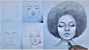 How to Draw a black Girl Step by Step