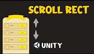 Scroll UI in Unity : How to create scroll menu in unity