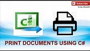 How to Print a document using C#