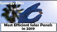 Most efficient Solar Cells and Panels in 2019