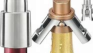 4 Pack Champagne Stoppers and Wine Stoppers,Real Vacuum Bottle Stopper,Professional Bottle Corks for Cava, Prosecco & Sparkling Wine Saver Plug