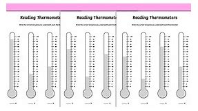 Reading Temperature Thermometers Worksheet
