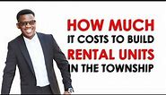 I answer questions on 'costs of building rental units in townships' and more