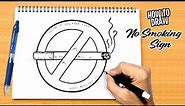 How to draw No Smoking Sign