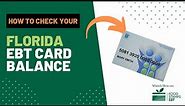 How to Check Florida EBT Card Balance