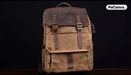 PaCanva Pano - Waxed Canvas Leather Camera Backpack 25L