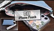 DIY iPhone Zipper Pouch | Handmade Purse with Zipper Pocket and Divider