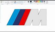 How to draw BMW M Logo | Drawing BMW M Series Logo | Famous car Logo Drawing.