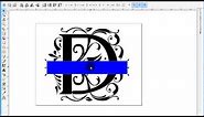 Inkscape (0.91) - Split Letter Monogram SVG for cutting machines