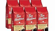 Tim Hortons Original Blend, Medium Roast Ground Coffee, Perfectly Balanced, Always Smooth, Made with 100% Arabica Beans, 12 Ounce (Pack of 6)