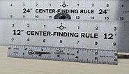 CENTER-FINDING RULE 6" 12" 24"