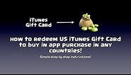 How to redeem US iTunes Gift Card in any countries!
