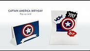 Captain America Pop Up Birthday Cards Handmade | DIY Captain America Birthday Cards Handmade Ideas