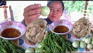 Chicken with fresh vegetables#​​ [khmer aottom]