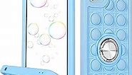 Joyleop Blue Bubble Little Girls Case for iPhone 11, Fidget Girly Fun Funny Cases for Boys Kids, Cute Unique Push Kickstand Design Fashion Silicone Phone Cover with Ring Stand for iPhone 11 6.1 Inch