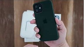 Unboxing iPhone 12 (Black) with Silicon Case with MagSafe (Cyprus Green)