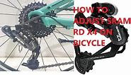 how to adjust SRAM RD X4 Derailleur on bicycle II 8 speed SRAM RD X4 II