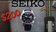 New Upgraded Seiko 5 Sports Pilot's / Field Watch SRPH31 in 40mm Blue Dial Under $200