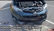 How to Remove and Replace a Front Bumper Cover Center Toyota Corolla (2018)